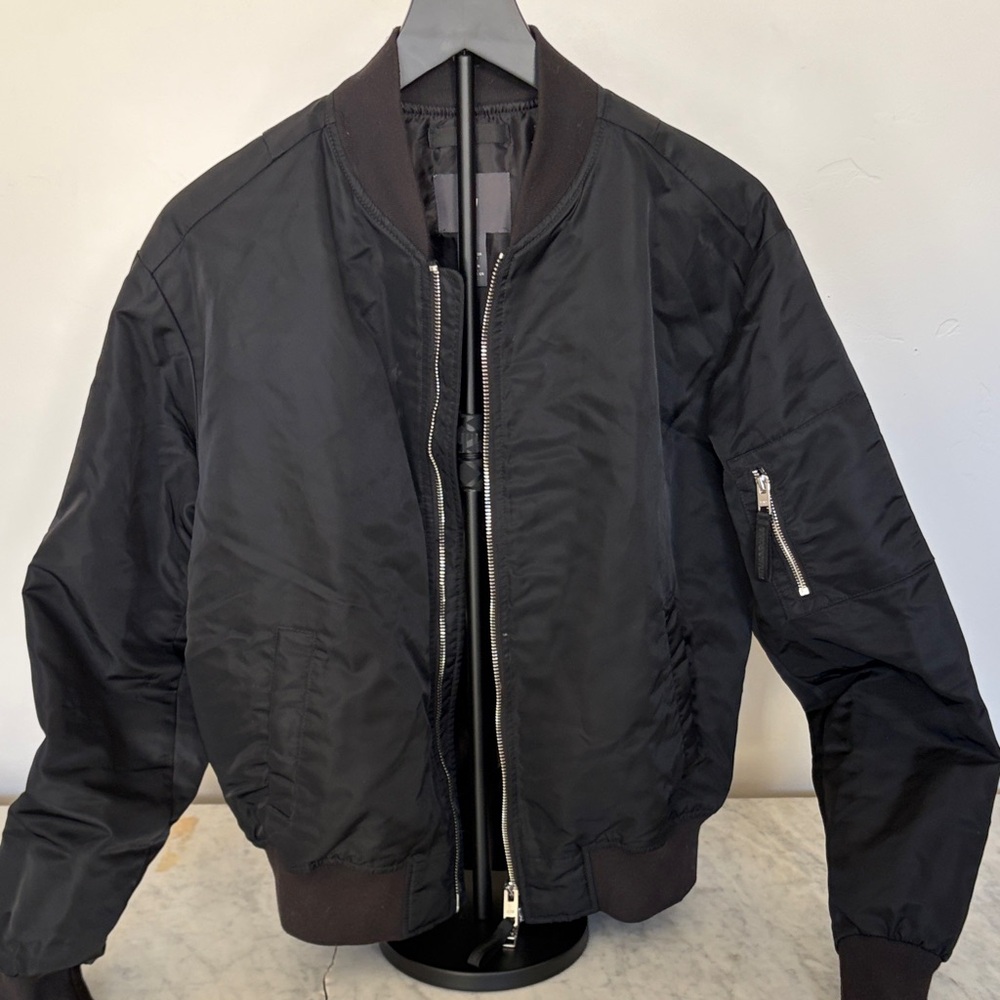 H&M Classic Black Bomber Jacket